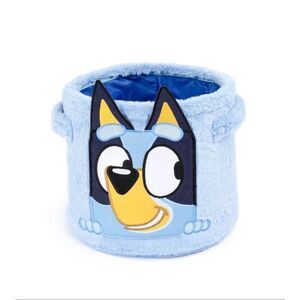 Bluey shaped storage bin laundry basket cylinder fuzzy soft kids play room decor